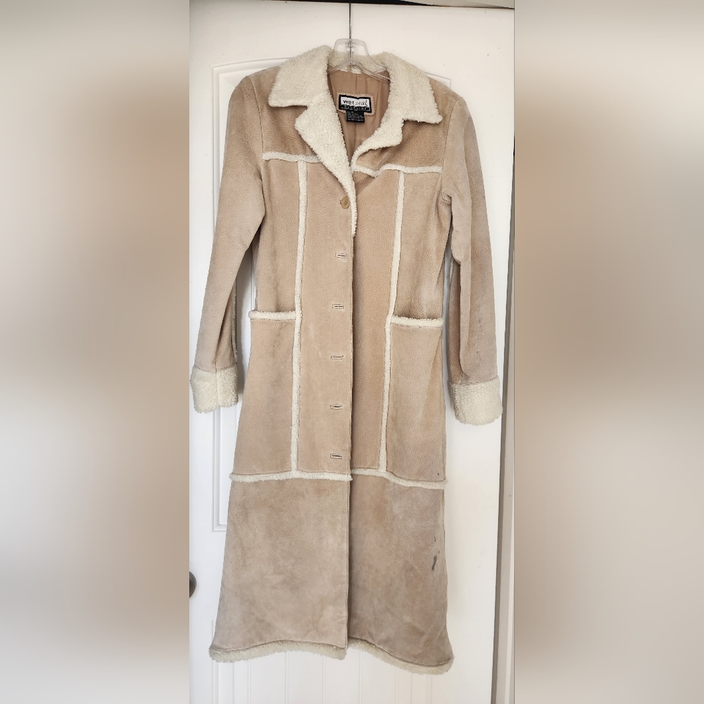 Suede Leather Coat